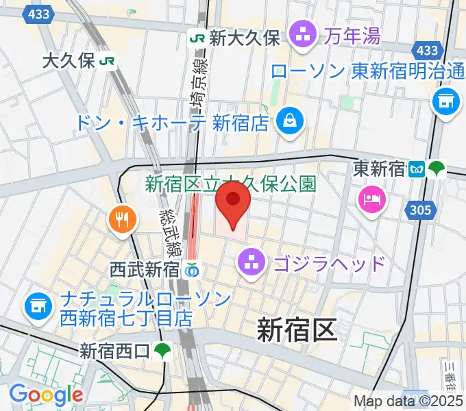 ちんだみ三線店 新宿店の地図
