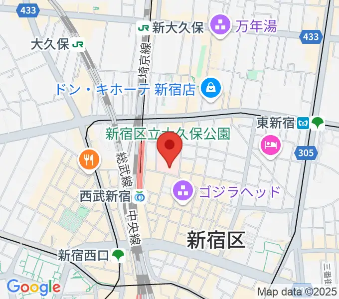 ちんだみ三線店 新宿店の地図