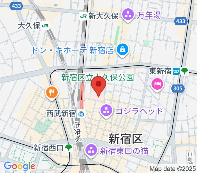 ちんだみ三線店 新宿店の地図