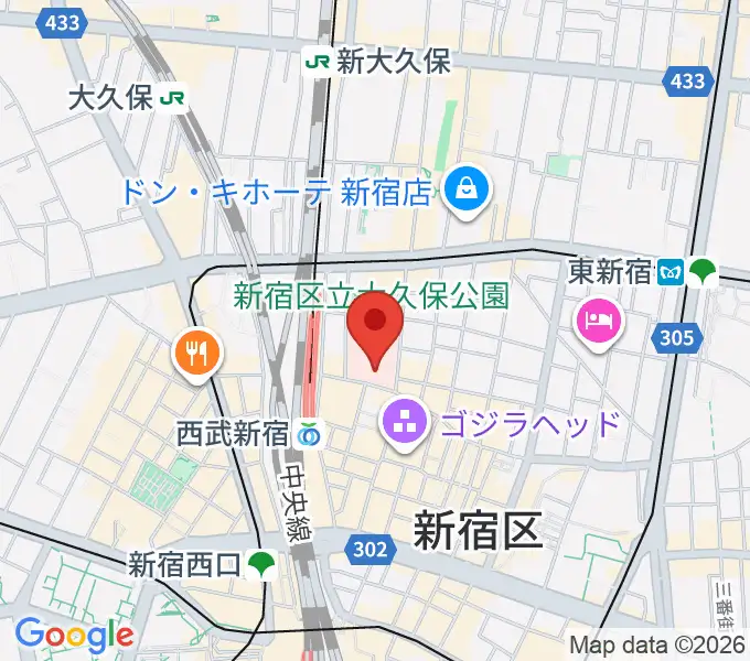 ちんだみ三線店 新宿店の地図