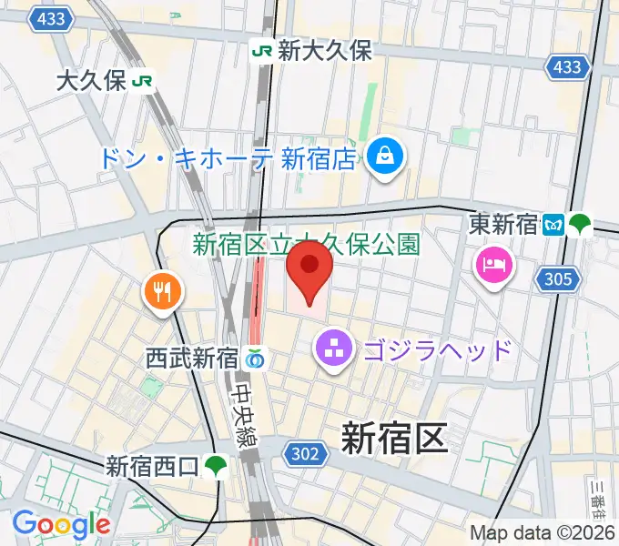 ちんだみ三線店 新宿店の地図