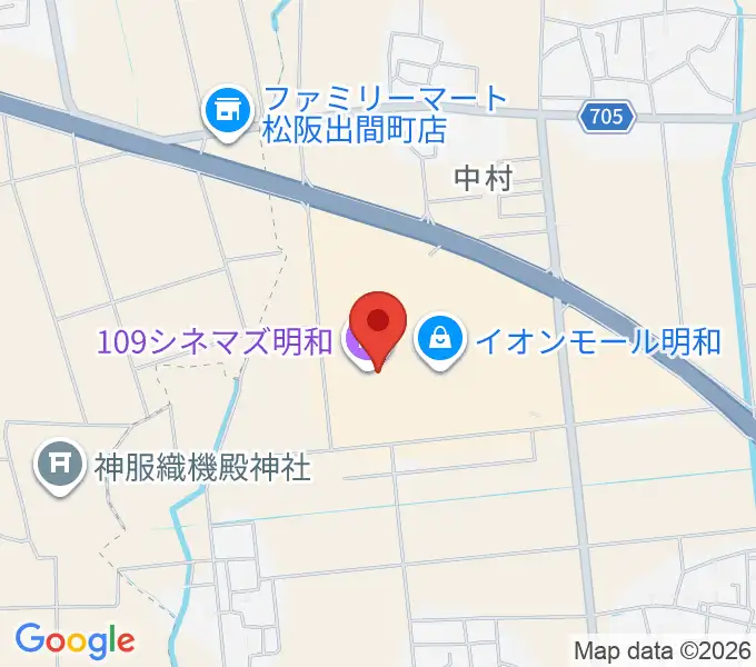 109シネマズ明和の地図