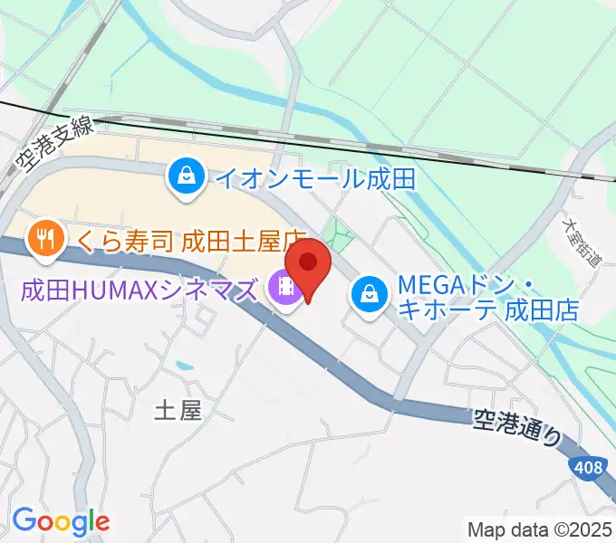 成田HUMAXシネマズの地図