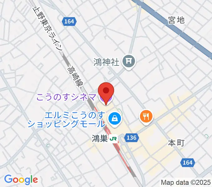 こうのすシネマの地図