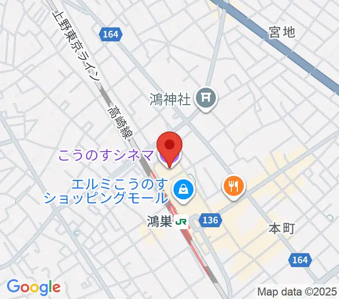 こうのすシネマの地図