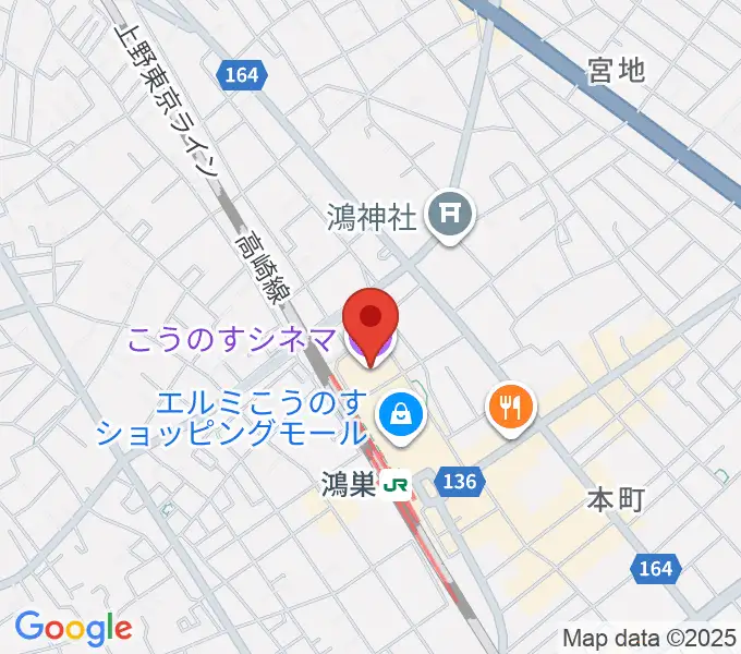 こうのすシネマの地図
