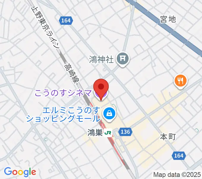 こうのすシネマの地図