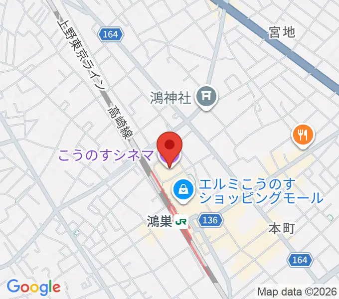 こうのすシネマの地図