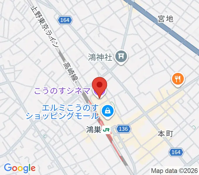 こうのすシネマの地図