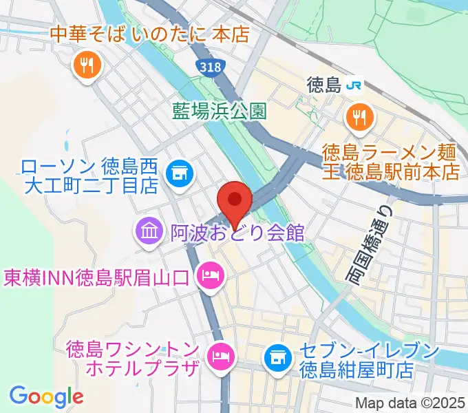 徳島ufotable CINEMAの地図