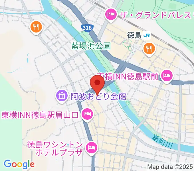 徳島ufotable CINEMAの地図