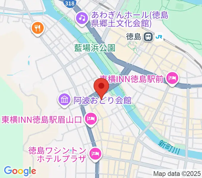 徳島ufotable CINEMAの地図