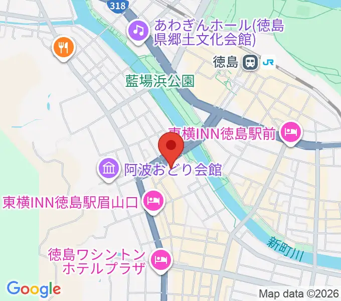 徳島ufotable CINEMAの地図