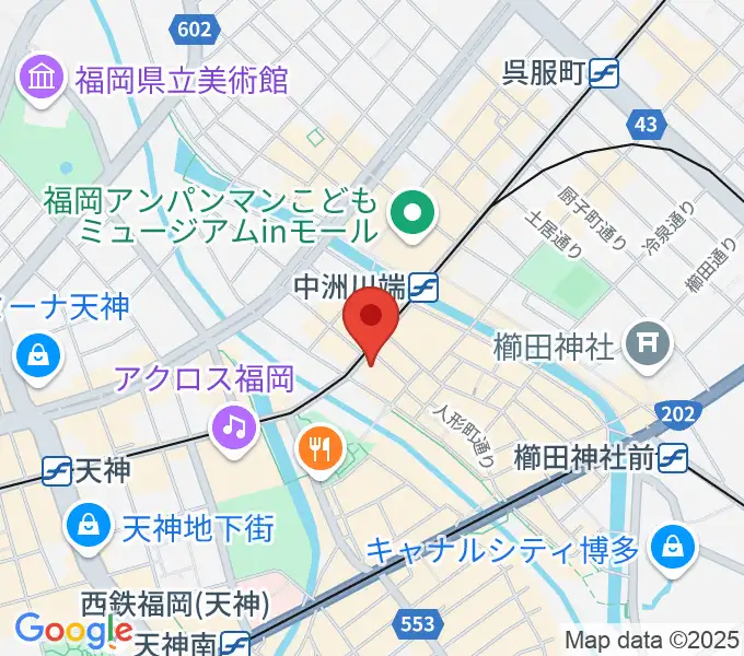 中洲大洋映画劇場の地図