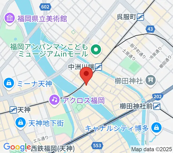 中洲大洋映画劇場の地図