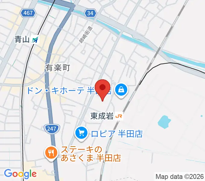 半田コロナシネマワールドの地図