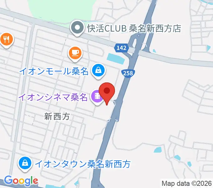 イオンシネマ桑名の地図