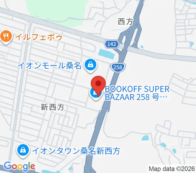 イオンシネマ桑名の地図