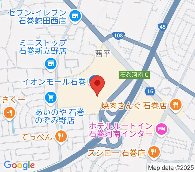 イオンシネマ石巻の地図