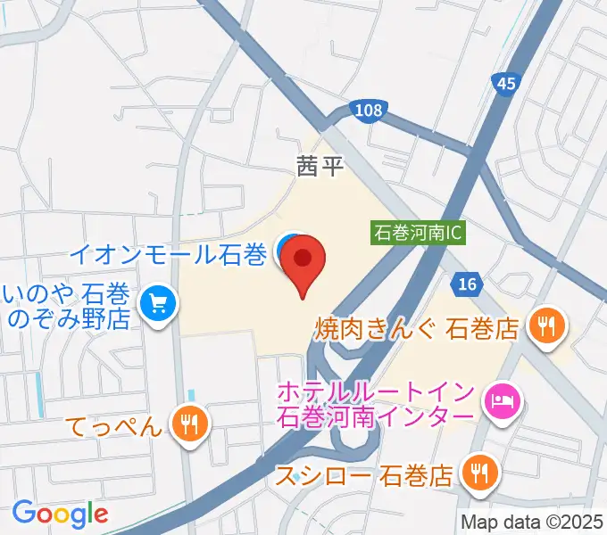 イオンシネマ石巻の地図