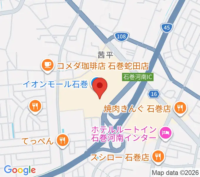 イオンシネマ石巻の地図