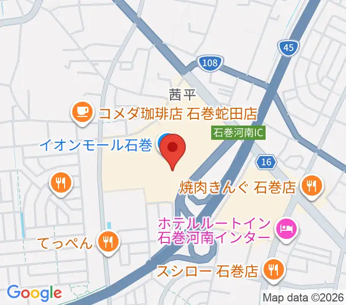 イオンシネマ石巻の地図