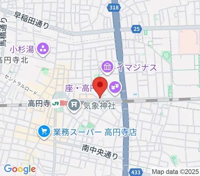 P.I.G.スタジオの地図