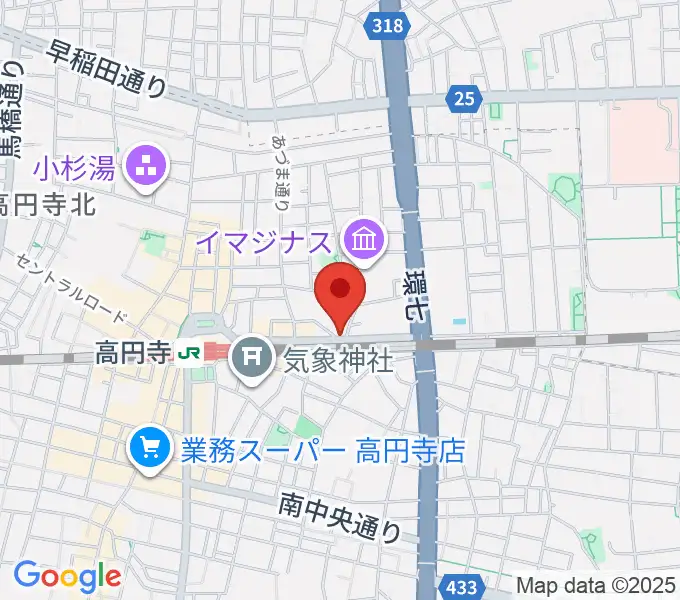 P.I.G.スタジオの地図