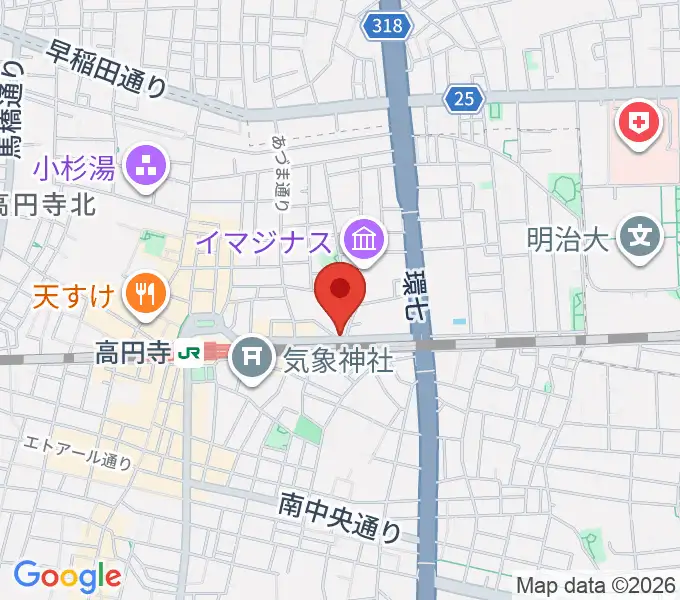P.I.G.スタジオの地図