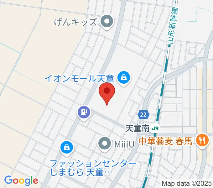 イオンシネマ天童の地図