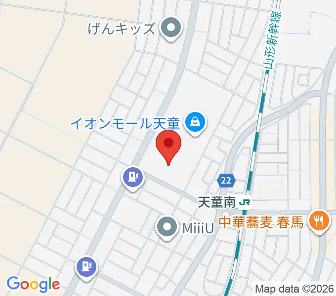 イオンシネマ天童の地図