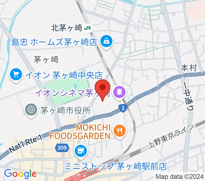 イオンシネマ茅ヶ崎の地図