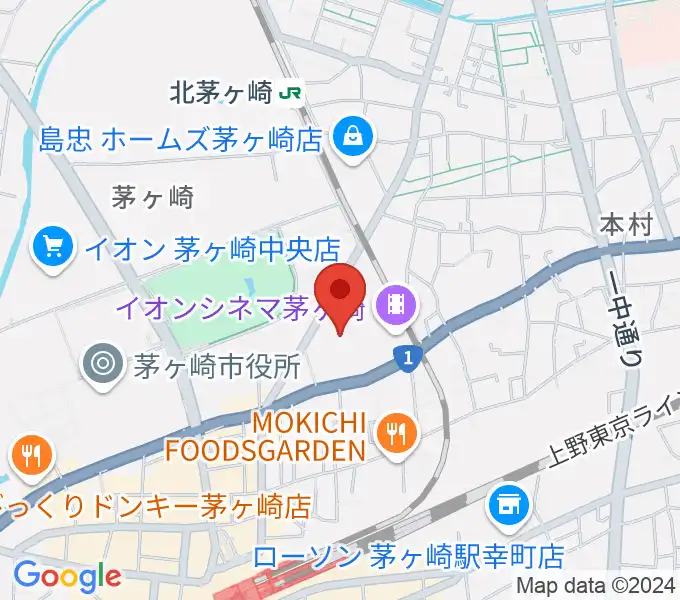 イオンシネマ茅ヶ崎の地図