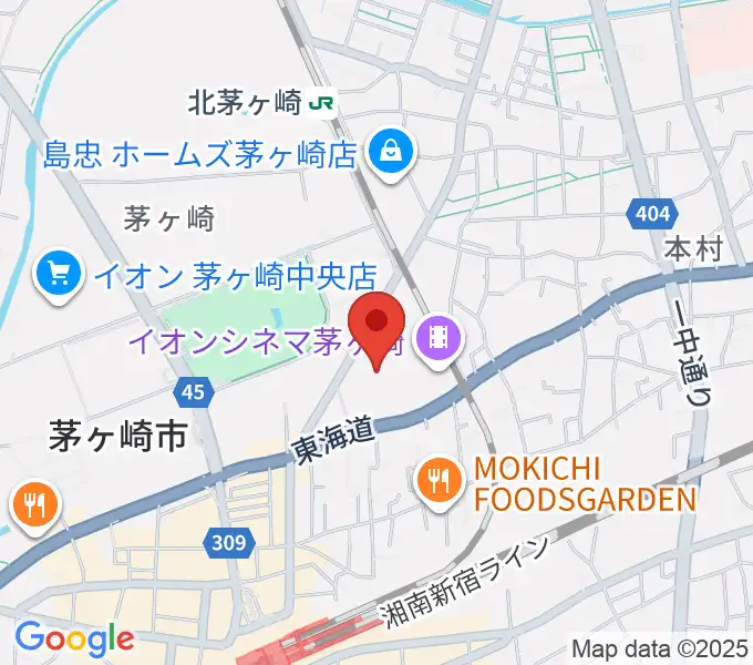 イオンシネマ茅ヶ崎の地図