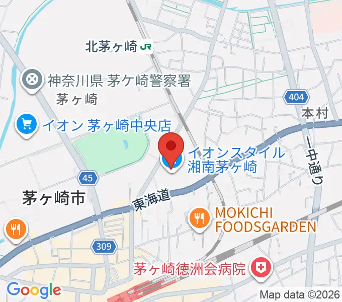 イオンシネマ茅ヶ崎の地図