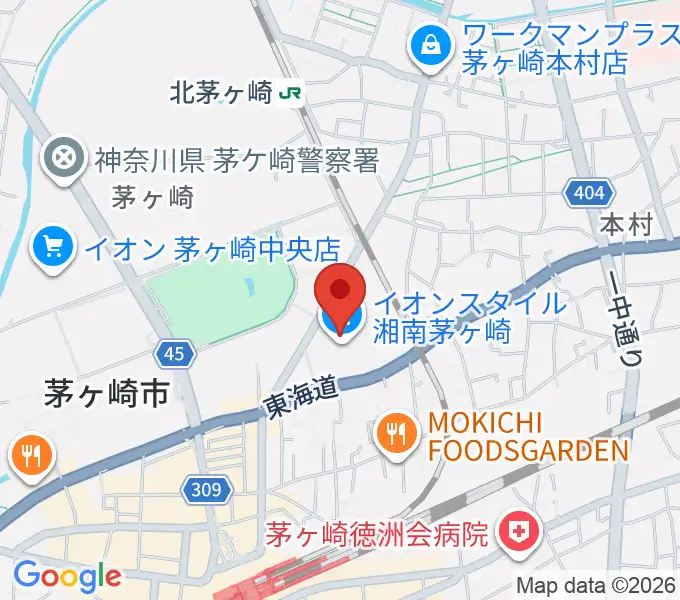 イオンシネマ茅ヶ崎の地図