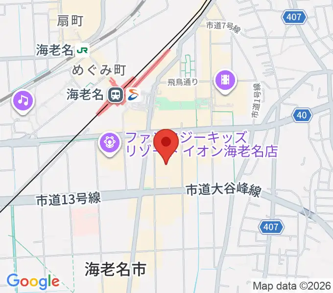 イオンシネマ海老名の地図