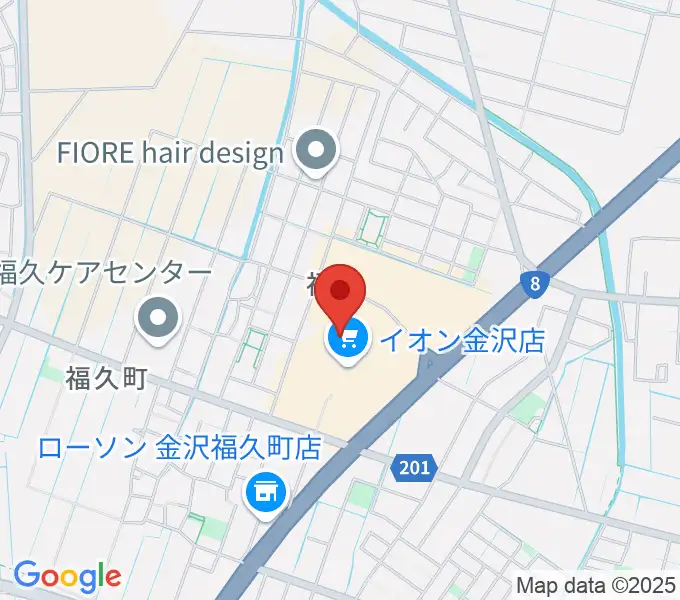 イオンシネマ金沢の地図