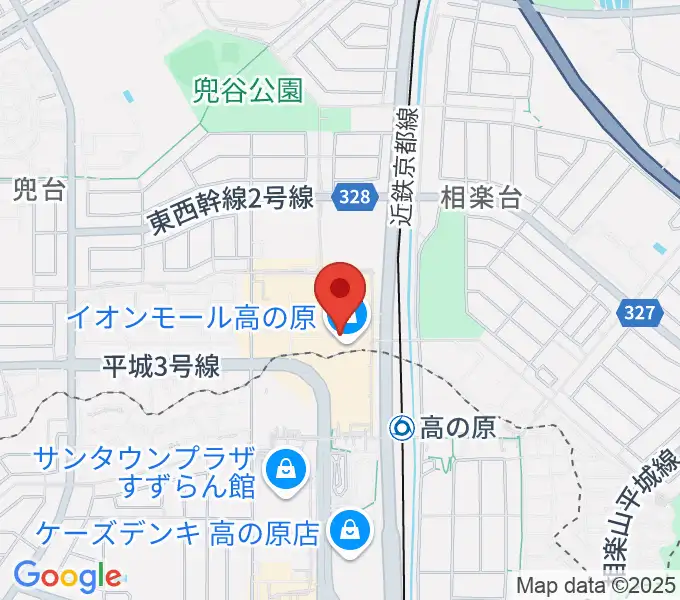 イオンシネマ高の原の地図