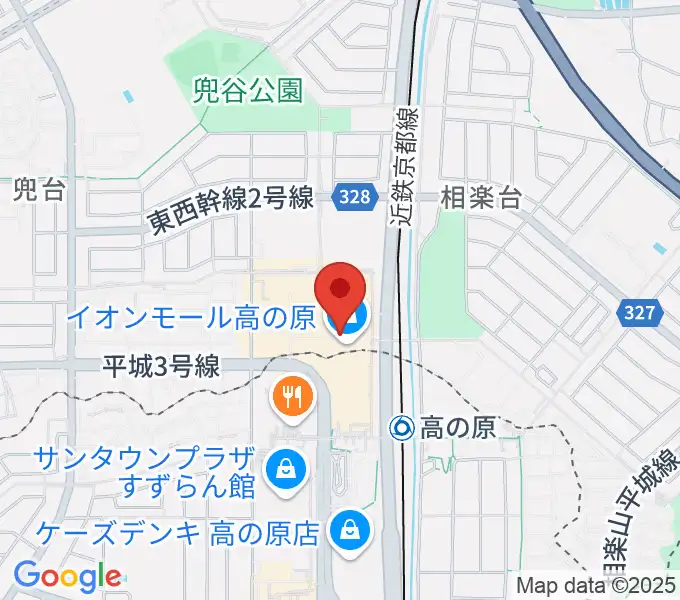 イオンシネマ高の原の地図