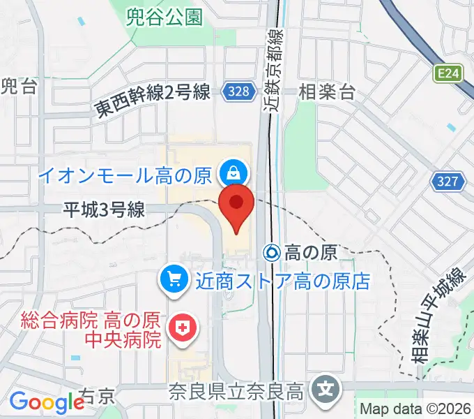 イオンシネマ高の原の地図