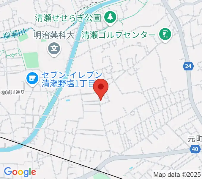 瀬戸輝一ギター教室の地図