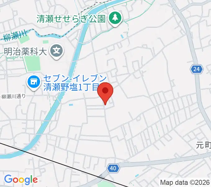 瀬戸輝一ギター教室の地図
