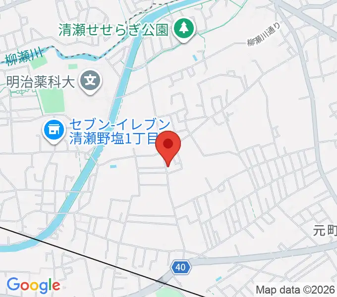 瀬戸輝一ギター教室の地図