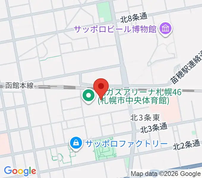 北ガスアリーナ札幌46の地図
