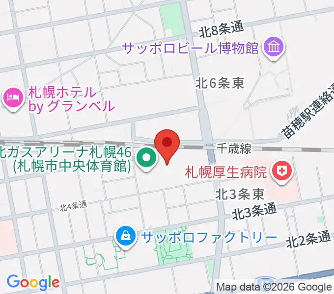 北ガスアリーナ札幌46の地図