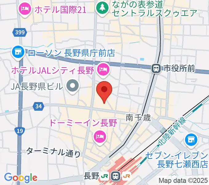 リハーサルスタジオEYEの地図