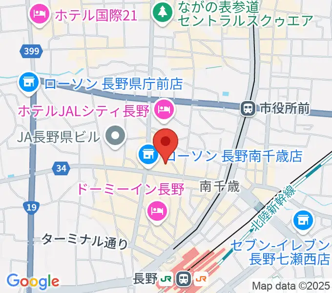 リハーサルスタジオEYEの地図