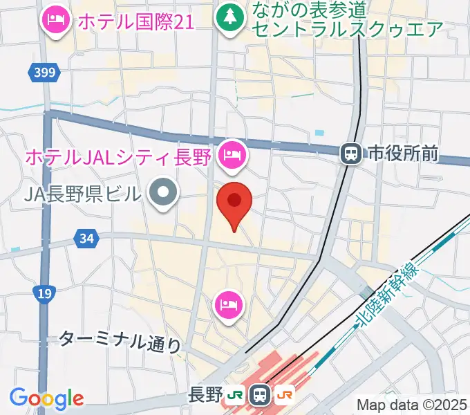リハーサルスタジオEYEの地図