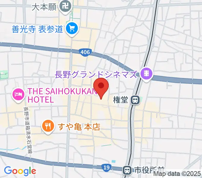 長野相生座・ロキシーの地図